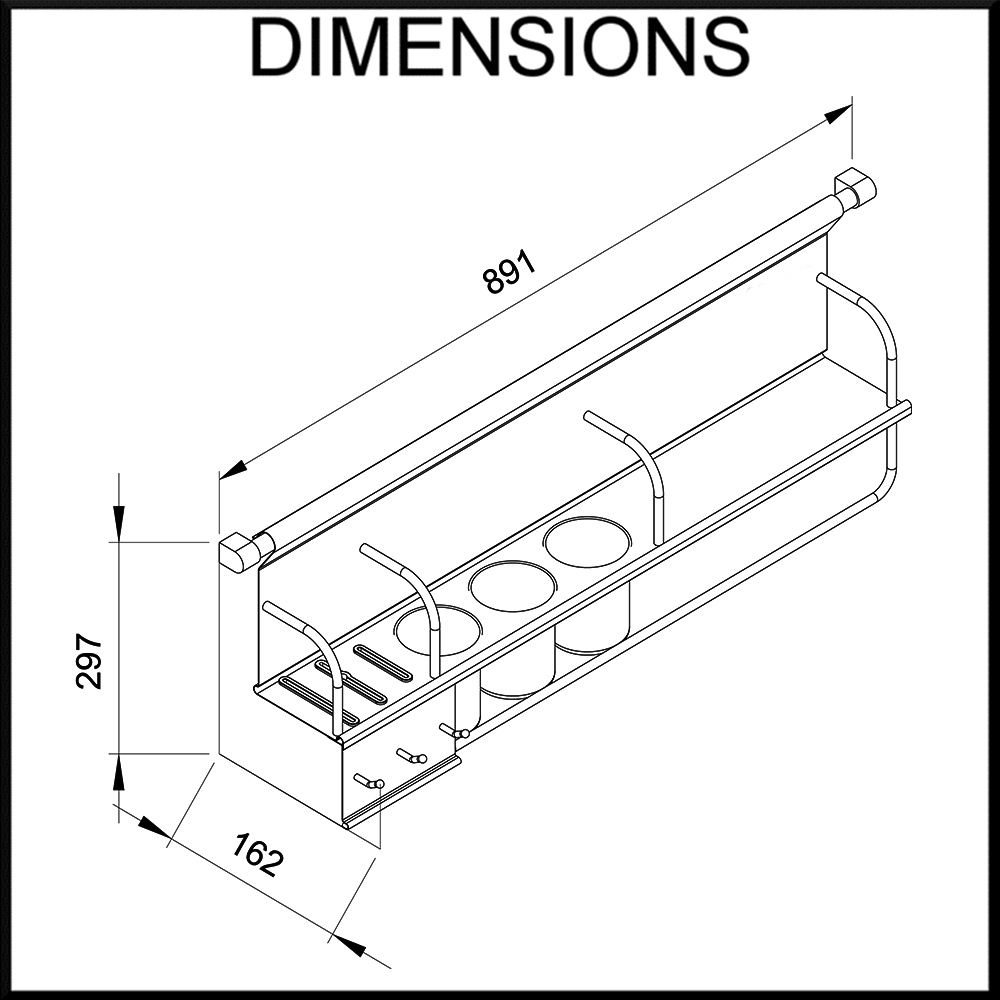 900mm wall storage dimensions